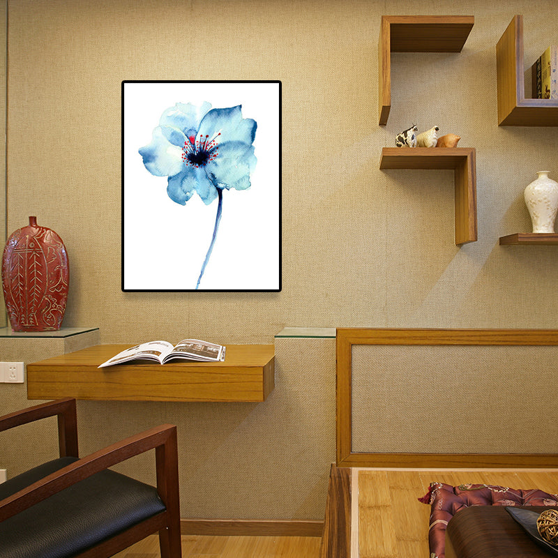 Watercolor Flower Canvas Print Farmhouse Style Textured Wall Art in Soft Color Clearhalo 'Art Gallery' 'Canvas Art' 'Country Art Gallery' 'French Country' 'Rustic' Arts' 1625369