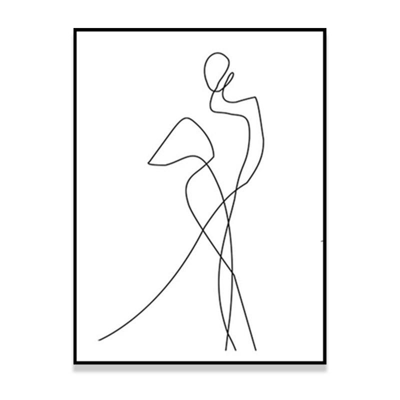 Charcoal Drawings Nordic Painting Figure Portrait In White, Multiple Sizes Available Clearhalo 'Arts' 'Canvas Art' 1639852