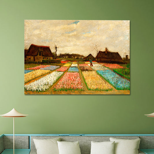 Farmhouse Bulb Fields Painting Canvas Art Brown Textured Wall Decor for Family Room Brown Clearhalo 'Art Gallery' 'Canvas Art' 'Country Art Gallery' 'French Country' 'Rustic' Arts' 1640426