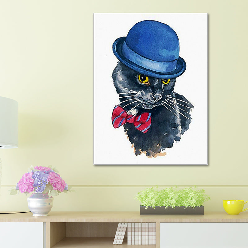 Canvas Soft Color Painting Childrens Art Animal Pet Print Wall Decor for Stairway Clearhalo 'Art Gallery' 'Canvas Art' 'Kids' Arts' 1640663