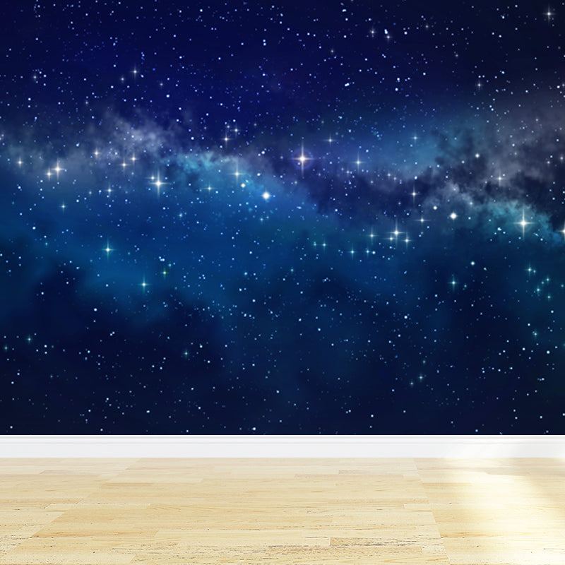 Magical Constellations View Mural Decal for Playroom, Blue, Custom Size Available Blue Design 2 Clearhalo 'Wall Decor' 'Wall Mural' 1647619