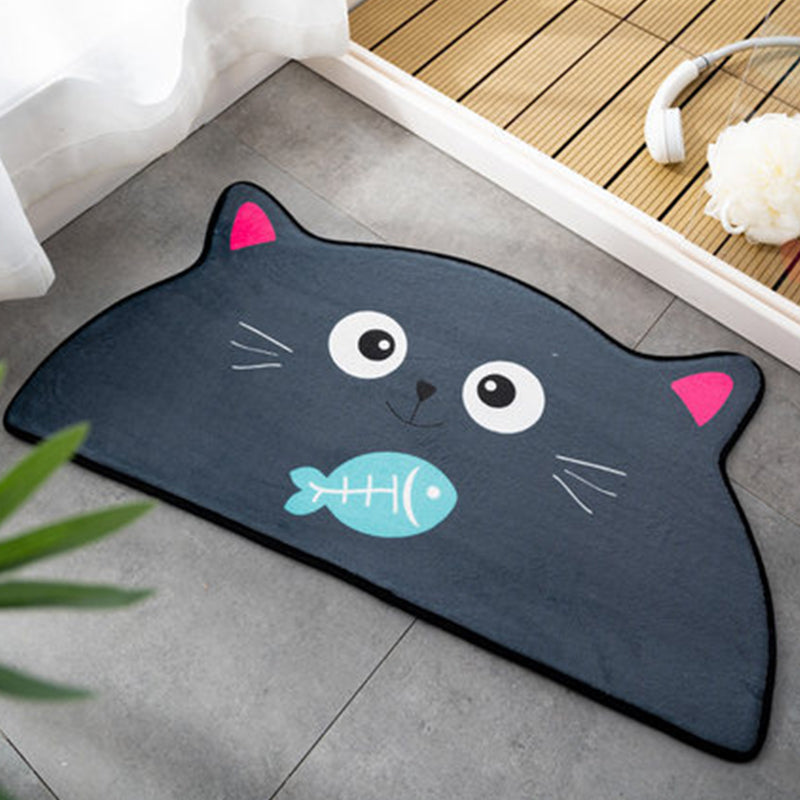 Irregular Nursery Rug Orange and Green Kids Animal Frog Cat Bear Pattern Area Rug Polyester Pet Friendly Carpet Grey 2' x 3'11" Clearhalo 'Area Rug' 'Rug' 1648883