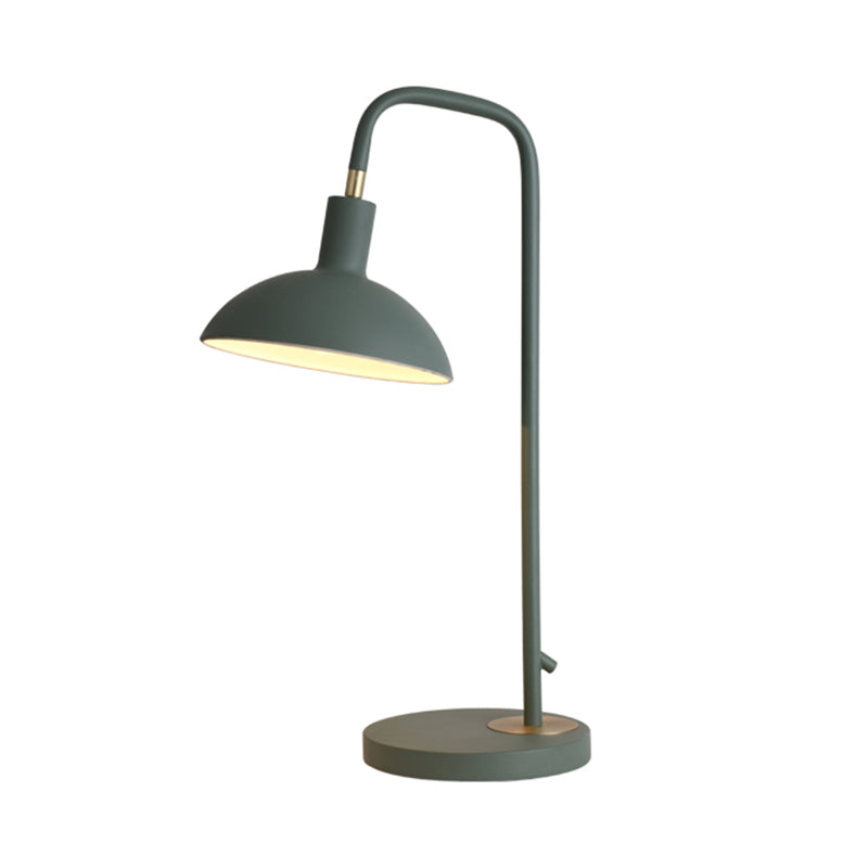 Metallic Dome Shade Nightstand Lamp Nordic 1 Bulb Pink/Yellow/Blue Table Light for Bedside Clearhalo 'Lamps' 'Table Lamps' Lighting' 1649858