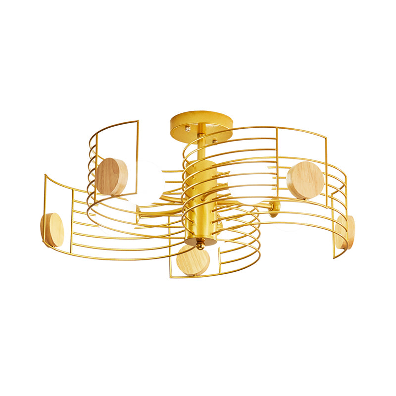 Metallic Spiral Semi Flush Mount Kids Pink/Gold LED Close to Ceiling Light with White Glass Shade Clearhalo 'Ceiling Lights' 'Close To Ceiling Lights' 'Close to ceiling' 'Semi-flushmount' Lighting' 1651781