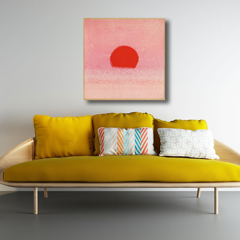 Light Color Sunrise Canvas Textured Kids Style Children's Bedroom Wall Art Print Clearhalo 'Art Gallery' 'Canvas Art' 'Kids' Arts' 1652917