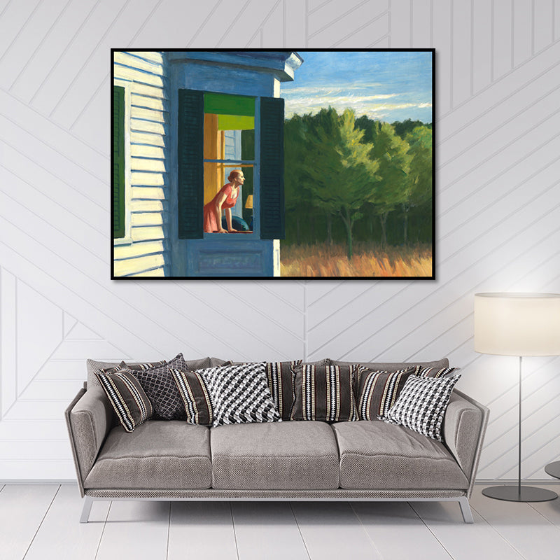 Traditional Canvas Art in Green House and Wilds Landscape Painting Wall Decor for Home Clearhalo 'Art Gallery' 'Canvas Art' 'Traditional' Arts' 1653351