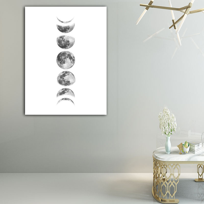 Textured Moon Phrase Art Print Canvas Minimalism Wall Decoration for House Interior Clearhalo 'Art Gallery' 'Canvas Art' 'Contemporary Art Gallery' 'Contemporary Art' 'Minimalism' 'Minimalist Art Gallery' 'Scandinavian' Arts' 1653856