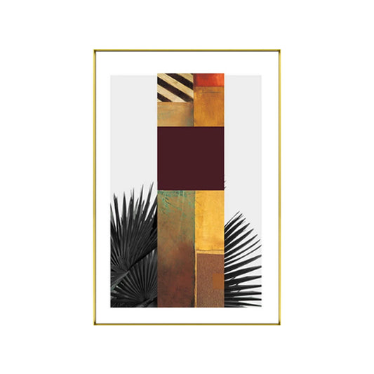 Multicolored Abstract Canvas Leaf Print Tropical Textured Wall Art for Home Clearhalo 'Art Gallery' 'Canvas Art' 'Coastal Art Gallery' 'Tropical' Arts' 1654084