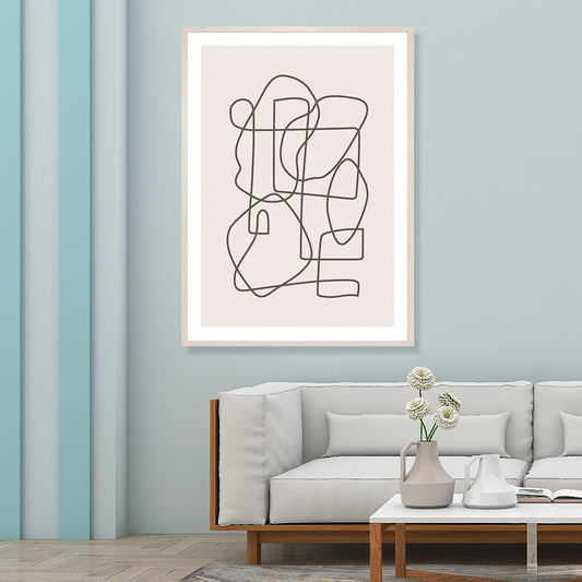 Line Pattern Wall Decor Minimalism Style Textured Bedroom Canvas, Multiple Sizes Clearhalo 'Art Gallery' 'Canvas Art' 'Contemporary Art Gallery' 'Contemporary Art' 'Minimalism' 'Minimalist Art Gallery' 'Scandinavian' Arts' 1655680
