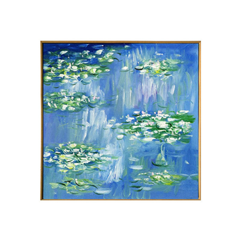 Textured Pool Oil Painting Art Print Canvas Traditional Wall Decor for Family Room Clearhalo 'Art Gallery' 'Canvas Art' 'Traditional' Arts' 1655729