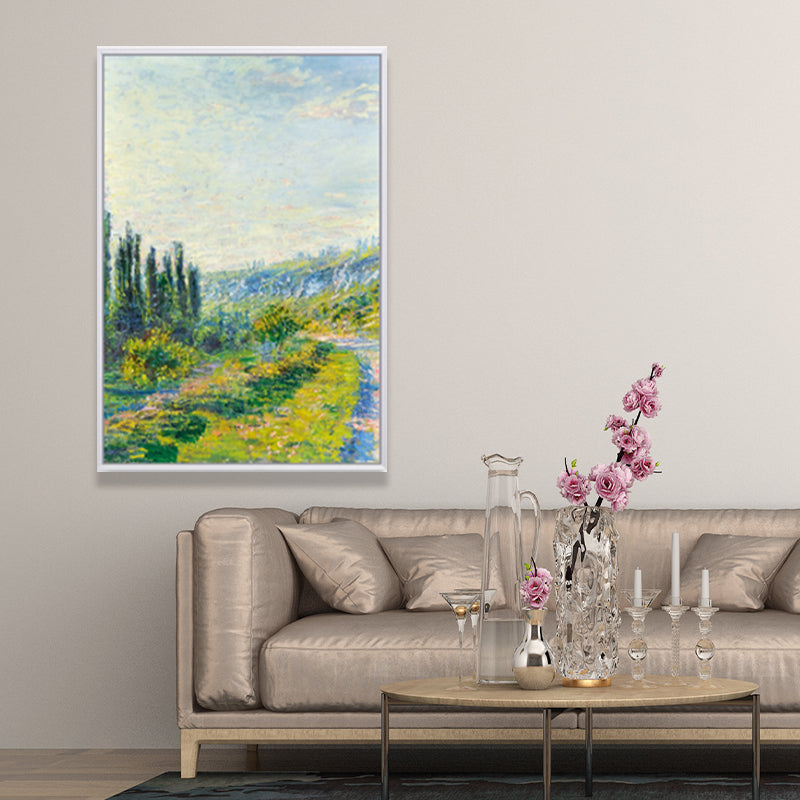 Stunning Nature Scenery Painting for Bedroom Country Landscape Wall Art in Green Clearhalo 'Art Gallery' 'Canvas Art' 'Country Art Gallery' 'French Country' 'Rustic' Arts' 1657373