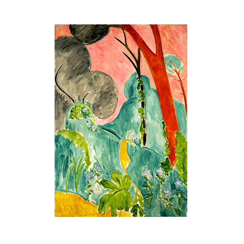 Botanical Shrub Painting Wall Art Decor Farmhouse Textured Canvas Print in Green Clearhalo 'Arts' 'Canvas Art' 1657743