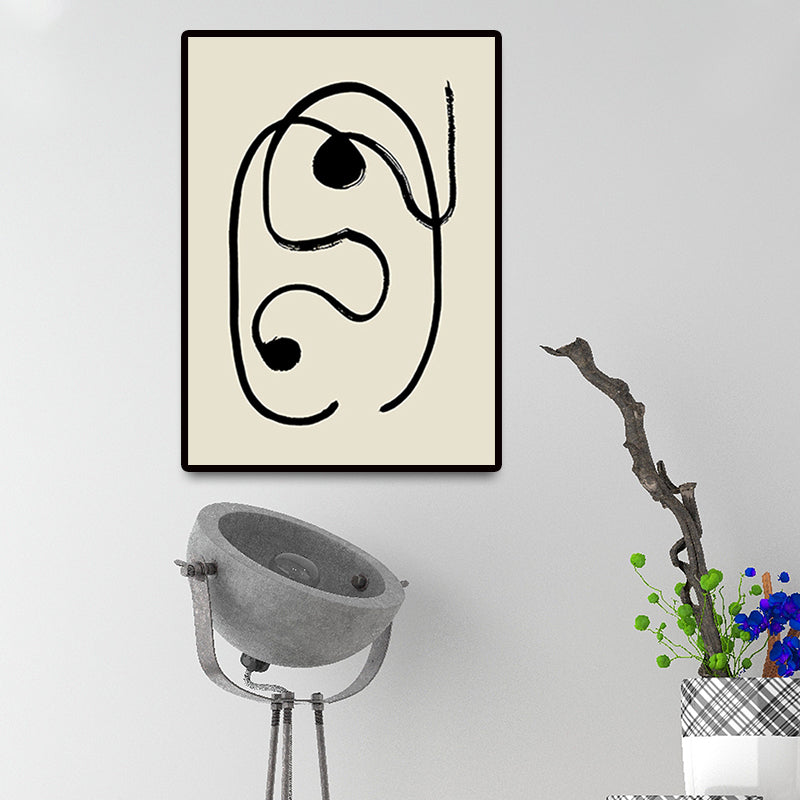 Pastel Color Irregular Line Canvas Textured Wall Art for Bedroom, Multiple Sizes Clearhalo 'Art Gallery' 'Canvas Art' 'Contemporary Art Gallery' 'Contemporary Art' 'Minimalism' 'Minimalist Art Gallery' 'Scandinavian' Arts' 1658378