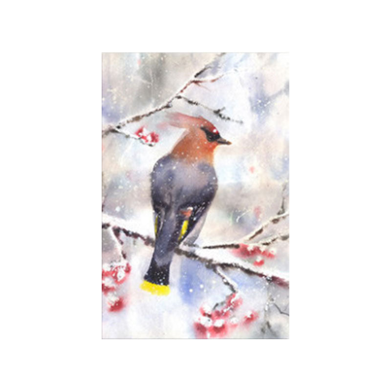 Birds and Flower Blossom Painting Farmhouse Textured Dining Room Canvas Wall Art Clearhalo 'Art Gallery' 'Canvas Art' 'Country Art Gallery' 'French Country' 'Rustic' Arts' 1658688