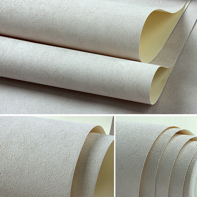 Minimal Plain Pattern Wallpaper Roll PVC Stain Resistant Light Color Wall Covering for Room Clearhalo 'Modern wall decor' 'Modern' 'Wallpaper' Wall Decor' 1689241