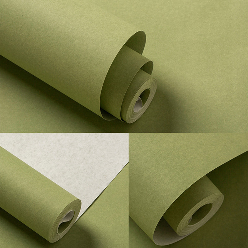 Solid Color Wallpaper Roll Stain-Proof Contemporary Living Room Wall Art, 54.2-sq ft Clearhalo 'Modern wall decor' 'Modern' 'Wallpaper' Wall Decor' 1689643