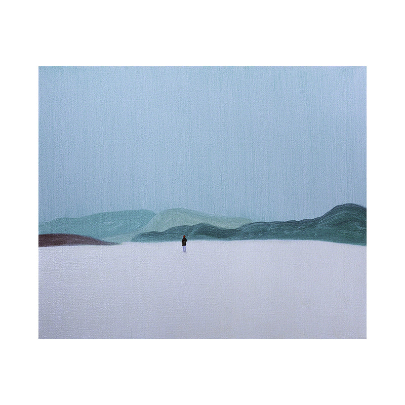 Light Color Hiking Painting Textured Minimalism Style Boys Bedroom Wall Art Print Clearhalo 'Art Gallery' 'Canvas Art' 'Contemporary Art Gallery' 'Contemporary Art' 'Minimalism' 'Minimalist Art Gallery' 'Scandinavian' Arts' 1689945