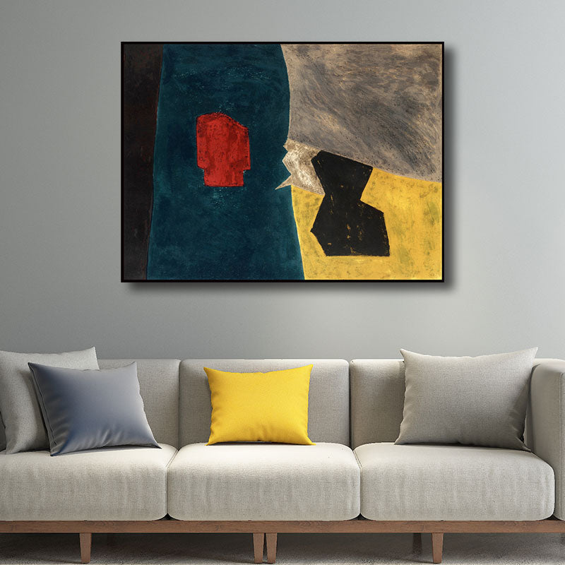 Traditional Abstract Painting Wall Art Green Color-Blocking Canvas Print for Home Clearhalo 'Art Gallery' 'Canvas Art' 'Traditional' Arts' 1691428