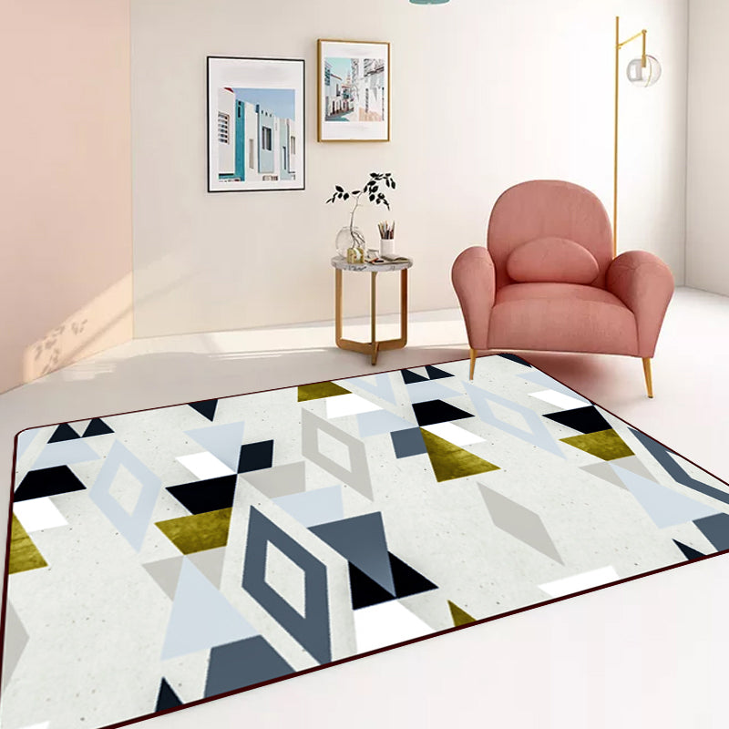 Tappeto per camera da letto grigio moderna moquer tappeti per animali  domestici moderni per diamanti geometrici - Clearhalo