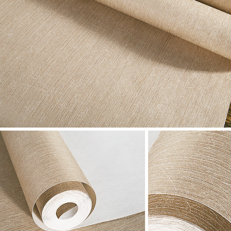 Plain Wallpaper Moisture Resistant Minimalistic Family Room Wall Art, 33' x 20.5" Khaki 1 Set Clearhalo 'Modern wall decor' 'Modern' 'Wallpaper' Wall Decor' 1698100