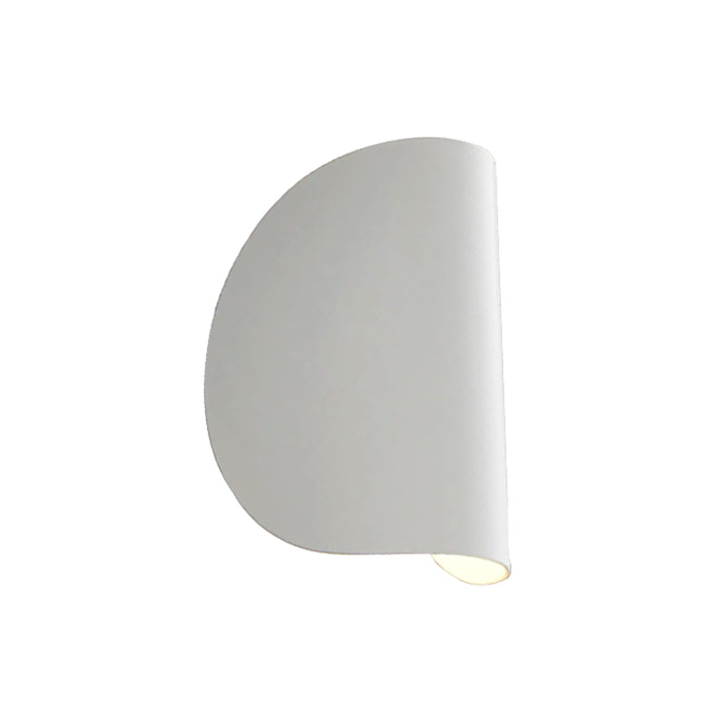 Folded Wall Sconce Light Simplicity Metal 1 Light Black/Grey/Silver Wall Mount Lighting for Bedroom Clearhalo 'Cast Iron' 'Glass' 'Industrial' 'Modern wall lights' 'Modern' 'Tiffany' 'Traditional wall lights' 'Wall Lamps & Sconces' 'Wall Lights' Lighting' 170352