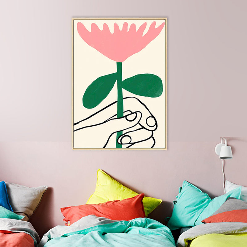 Pencil Drawing Entertainment Wall Art for House Interior, Pastel Color, Textured Clearhalo 'Art Gallery' 'Canvas Art' 'Contemporary Art Gallery' 'Contemporary Art' 'Minimalism' 'Minimalist Art Gallery' 'Scandinavian' Arts' 1704895