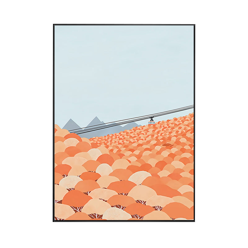 Illustrations Fall Forest Wall Decor Textured Childrens Art Bedroom Canvas Print Clearhalo 'Art Gallery' 'Canvas Art' 'Kids' Arts' 1705751