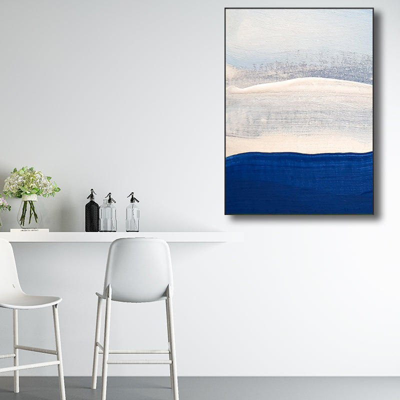 Modern Brush Stroke Wall Decor Canvas Textured Light Color Painting for Bathroom Clearhalo 'Art Gallery' 'Canvas Art' 'Contemporary Art Gallery' 'Modern' Arts' 1706166