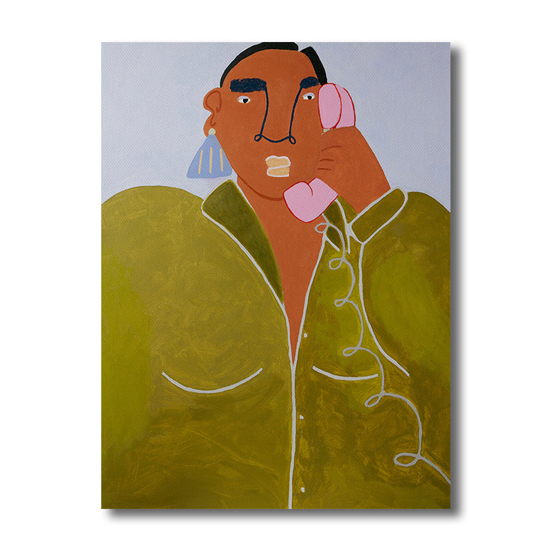 Woman Figure Canvas Print Traditional Textured Living Room Wall Decor in Dark Color Clearhalo 'Art Gallery' 'Canvas Art' 'Traditional' Arts' 1708531