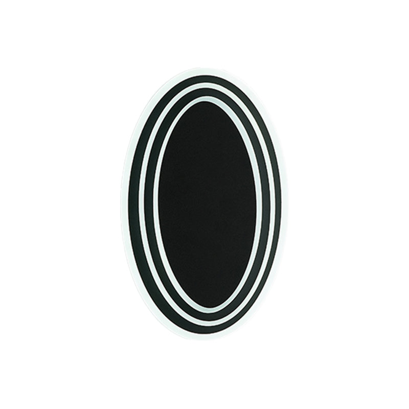 Black/White Round Rotatable Wall Mount Lighting Modernist LED Acrylic Wall Light Fixture in Warm/White Light Clearhalo 'Cast Iron' 'Glass' 'Industrial' 'Modern wall lights' 'Modern' 'Tiffany' 'Traditional wall lights' 'Wall Lamps & Sconces' 'Wall Lights' Lighting' 1710613