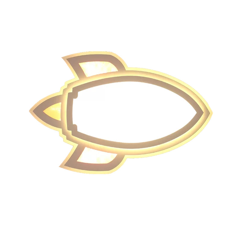 Game Room Spaceship Ceiling Light Acrylic Modern White Flush Mount Light Clearhalo 'Ceiling Lights' 'Close To Ceiling Lights' 'Close to ceiling' 'Flush mount' Lighting' 171693