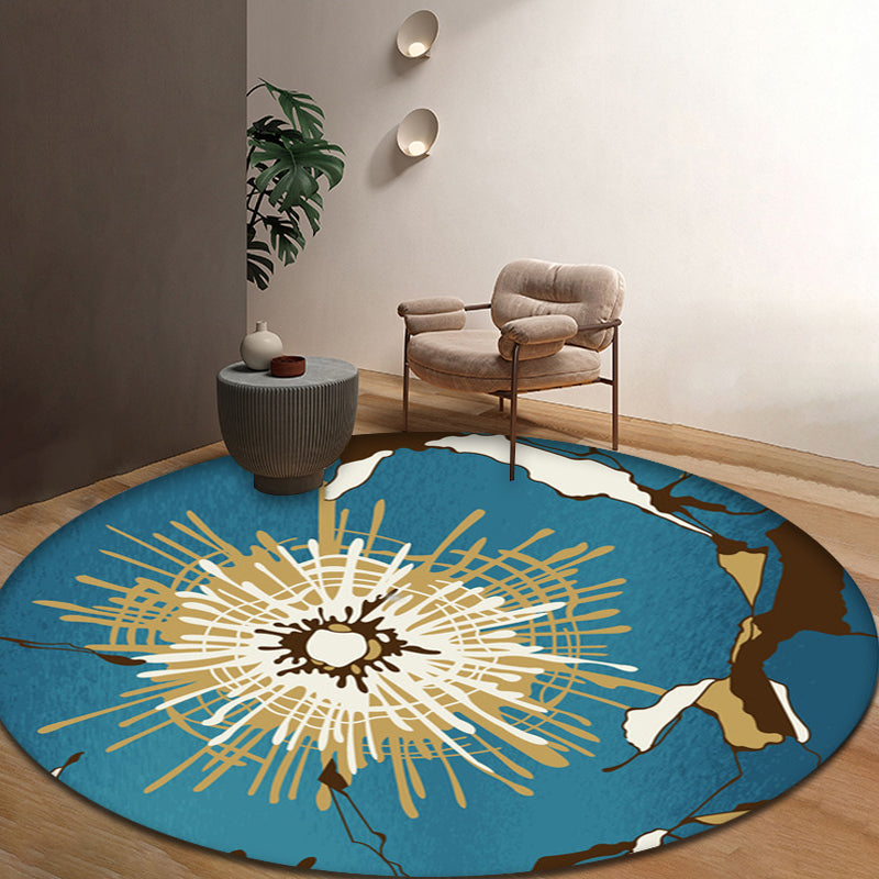 Modern Geometric Printed Rug Multi-Color Synthetics Area Rug Pet Friendly  Easy Care Washable Area Carpet for Parlor - Clearhalo