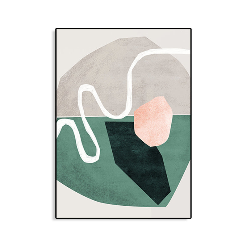 Modern Newfangled Abstract Art Green Kitchen Backsplash Canvas, Multiple Sizes Options Clearhalo 'Art Gallery' 'Canvas Art' 'Contemporary Art Gallery' 'Modern' Arts' 1726925