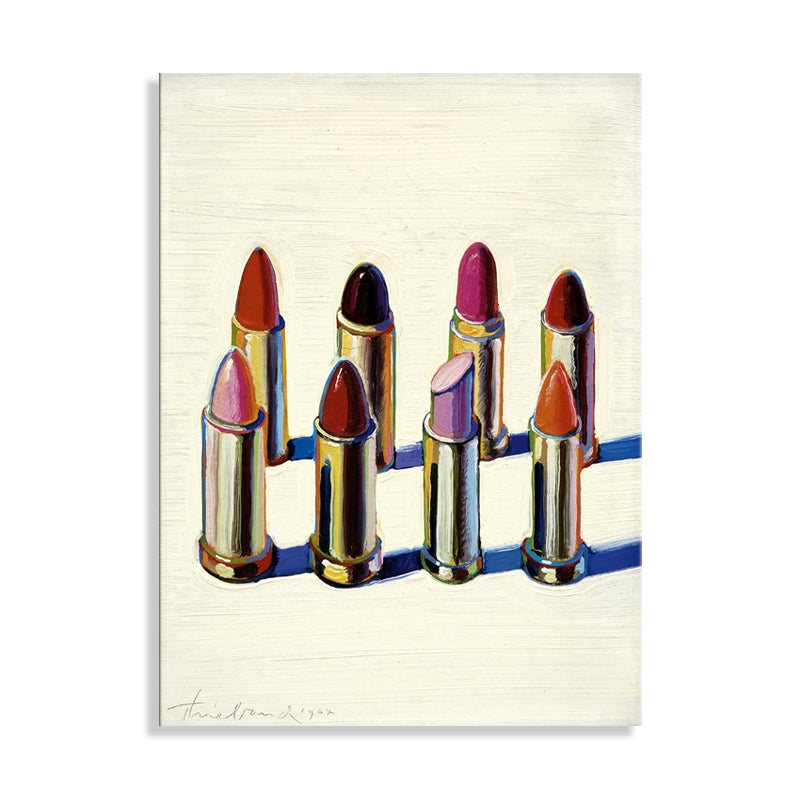 Lipstick of Different Colors Painting in Red Traditional Wall Decor for Dining Room Clearhalo 'Art Gallery' 'Canvas Art' 'Traditional' Arts' 1728697