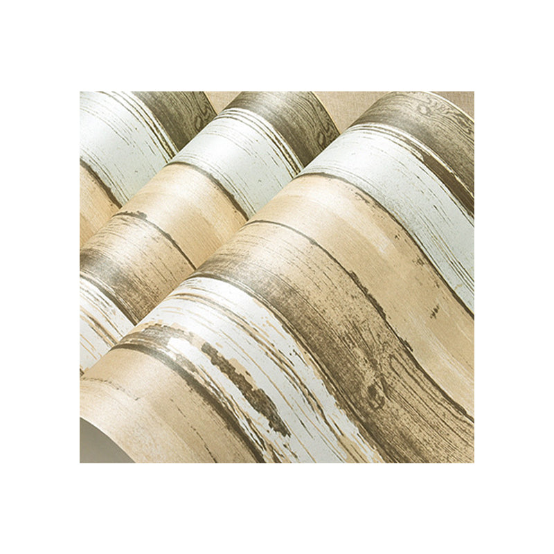 PVC Soft Color Wallpaper Farmhouse Shiplap Print Wall Art, 31' L x 20.5" W, Unpasted Clearhalo 'Country wall decor' 'Rustic' 'Wallpaper' Wall Decor' 1730060