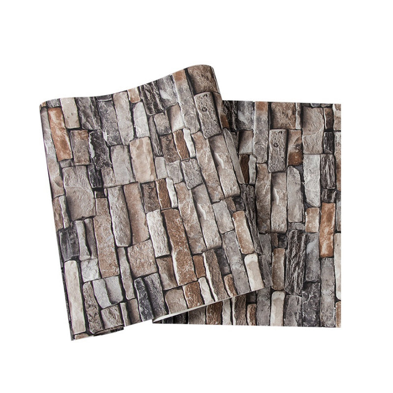 Dark Color Industrial Wallpaper Roll 33' L x 20.5" W Brick Wall Decor for House Interior Clearhalo 'Industrial wall decor' 'Industrial' 'Wallpaper' Wall Decor' 1756970