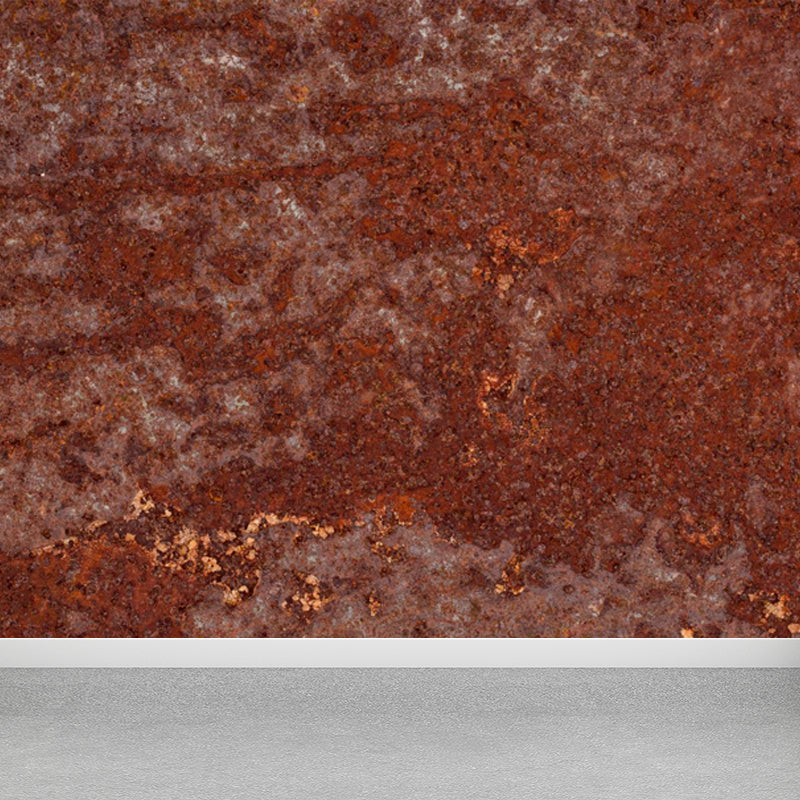 Cyberpunk Rust Look Wallpaper Mural Dark Color Living Room Wall Art, Made to Measure Red Clearhalo 'Wall Decor' 'Wall Mural' 1757482