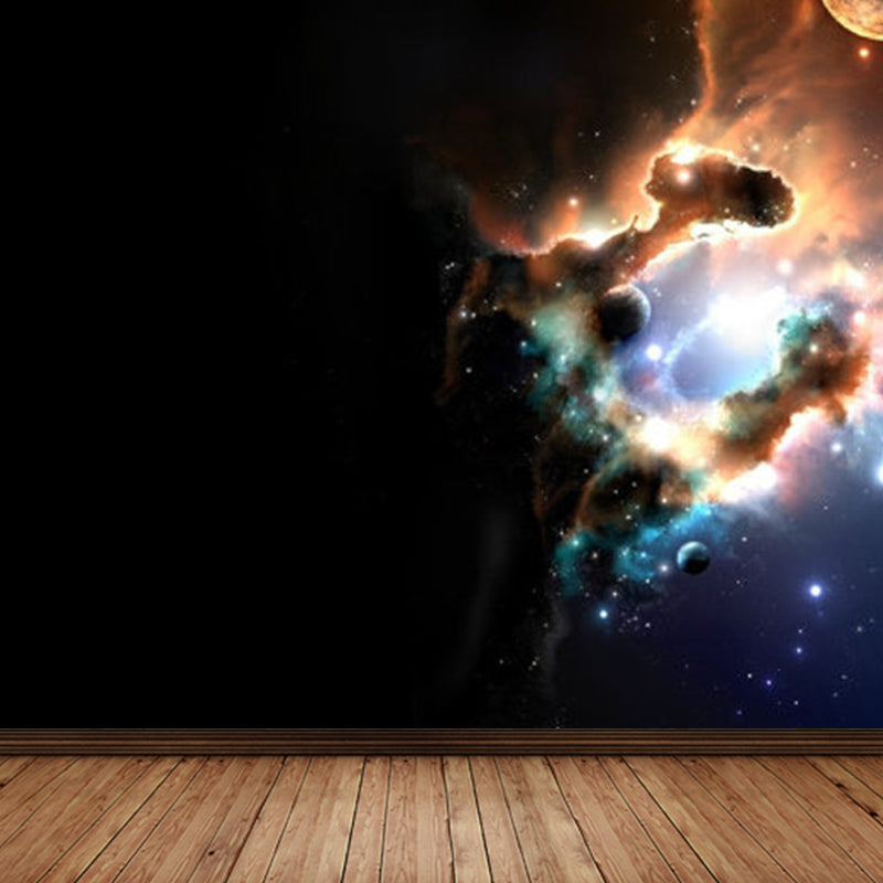 Sky Scenery Mural Decal Modern Decorative Kitchen Wall Covering, Made to Measure Black Clearhalo 'Wall Decor' 'Wall Mural' 1758345