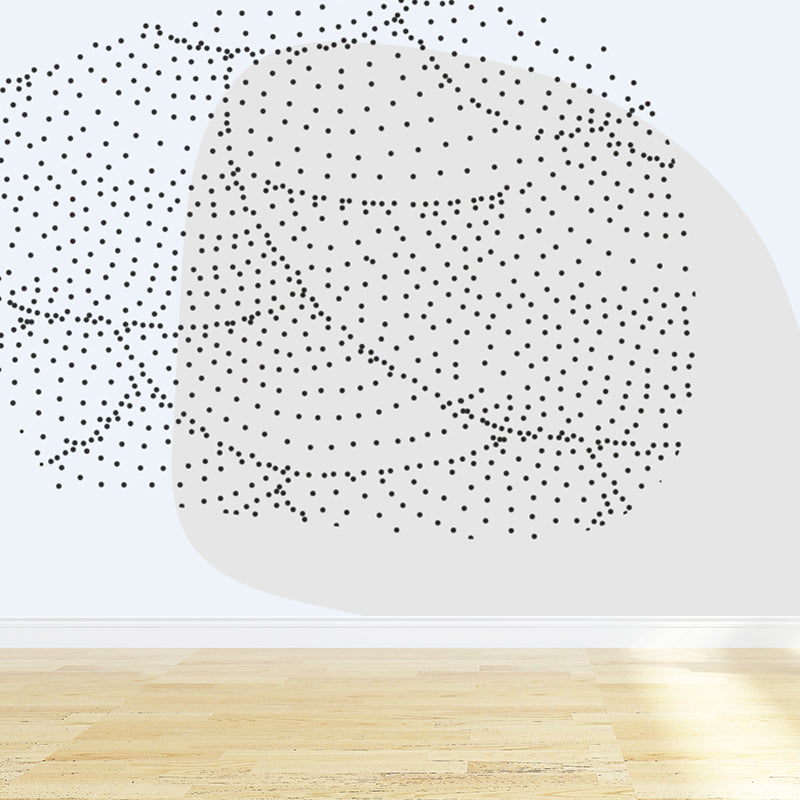 Soft Color Botanics Wall Mural Decal Plant Childrens Art Waterproofing Wall Decor Dark Gray Clearhalo 'Wall Decor' 'Wall Mural' 1758856