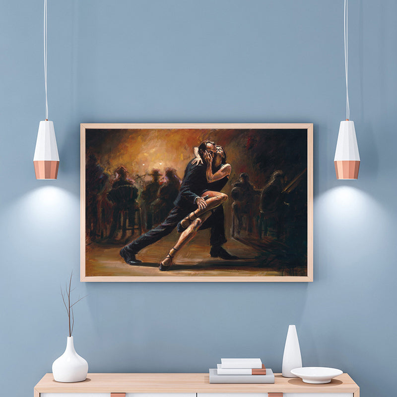 Brown Dancing Figures Canvas Art Impressionism Textured Wall Decor for Living Room Clearhalo 'Arts' 'Canvas Art' 1760431