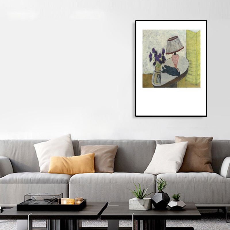 Canvas Pastel Color Painting Abstract Expressionism Leisure Entertainment Art Print, Multiple Sizes Purple Clearhalo 'Arts' 'Canvas Art' 1761065