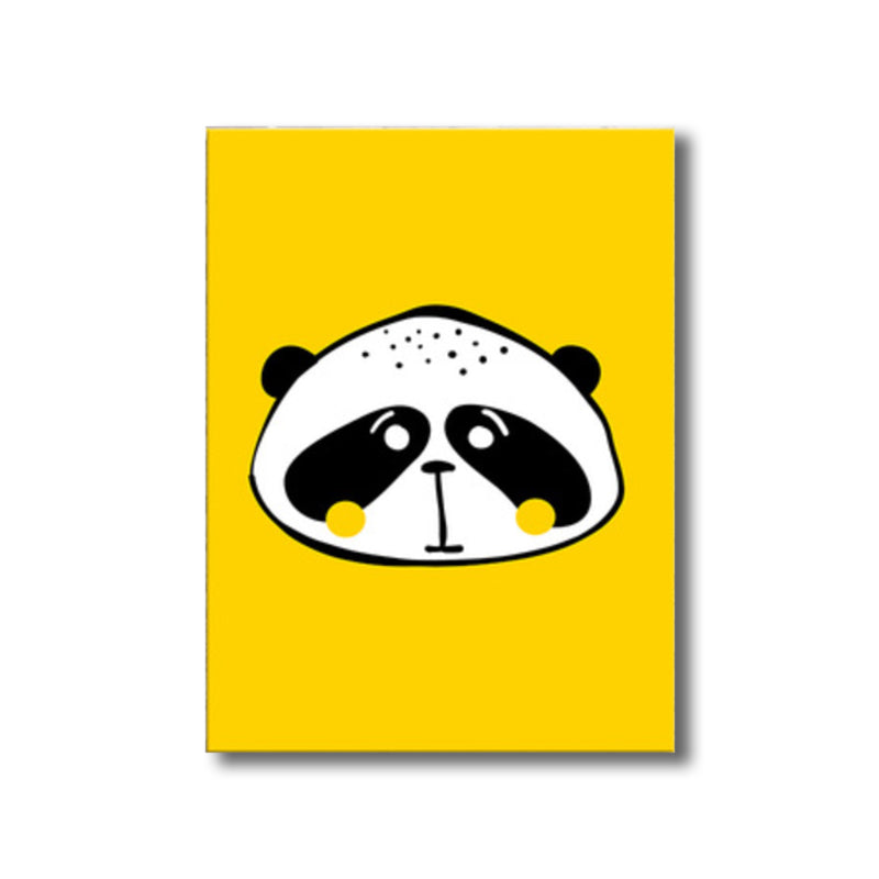 Illustrated Catamount Art Print Kids Style Canvas Wall Decor in Soft Color for Room Clearhalo 'Art Gallery' 'Canvas Art' 'Kids' Arts' 1762367