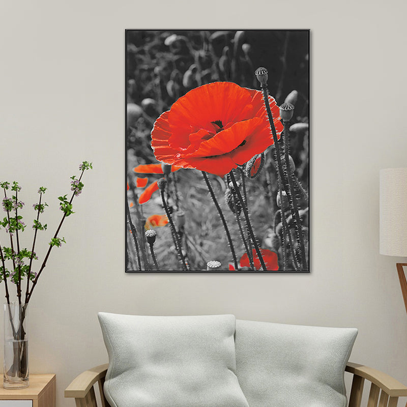 Modern Style Botanical Scene Canvas Soft Color Textured Wall Art Print for Living Room Clearhalo 'Art Gallery' 'Canvas Art' 'Contemporary Art Gallery' 'Modern' Arts' 1762982