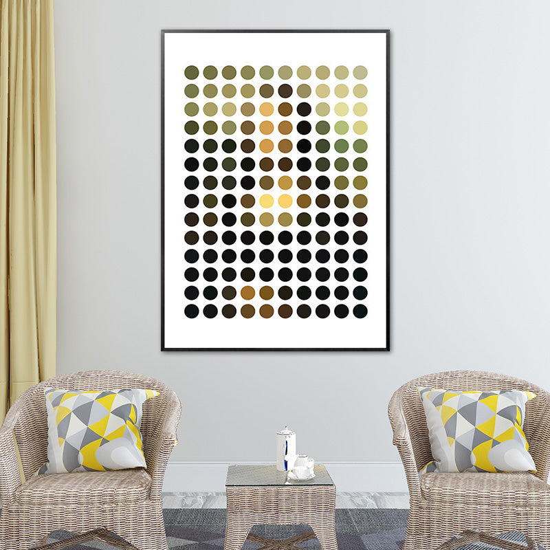 Textured Geometry Wall Art Print Nordic Style Canvas for Dorm Room, Multiple Sizes White Clearhalo 'Arts' 'Canvas Art' 1763921