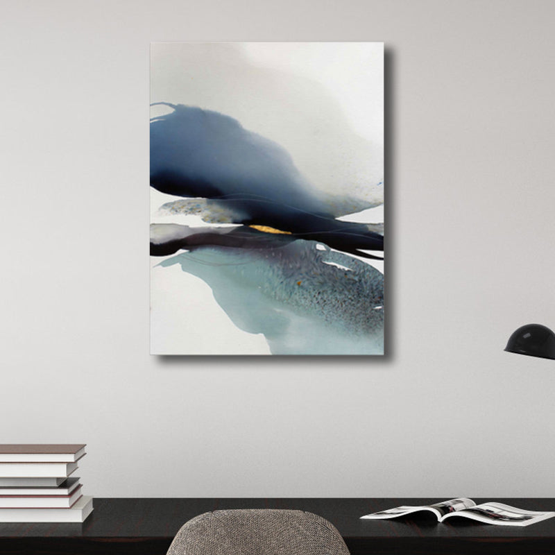 Irregular Abstract Wall Decor Modern Art Canvas Textured Painting in Light Color Light Blue Clearhalo 'Arts' 'Canvas Art' 1764584