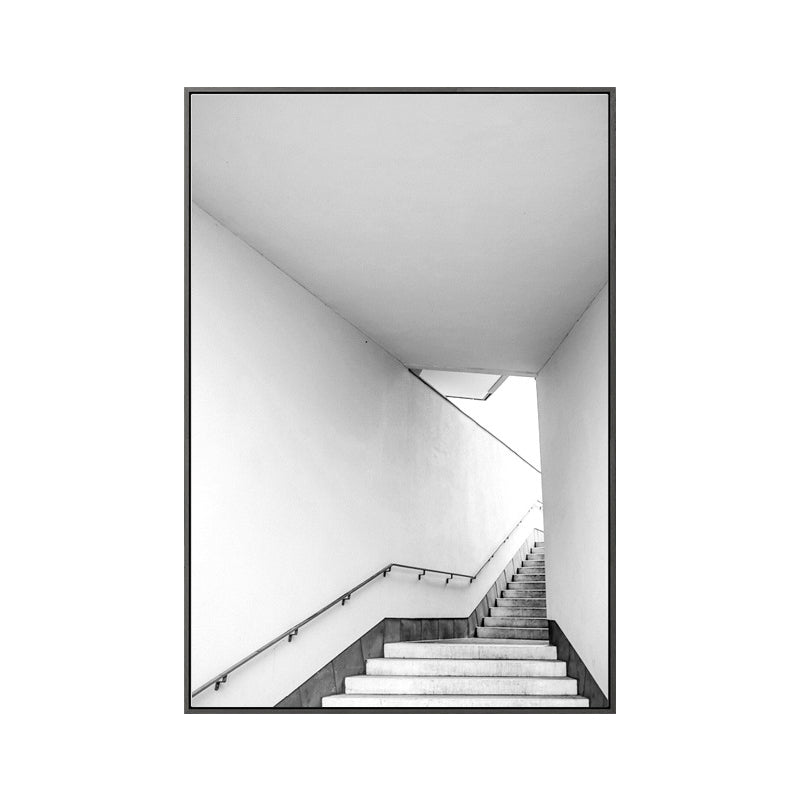 Canvas Textured Wall Decor Vintage Style Up Stairway Painting, Multiple Sizes Options Clearhalo 'Art Gallery' 'Canvas Art' 'Contemporary Art Gallery' 'Modern' Arts' 1764831