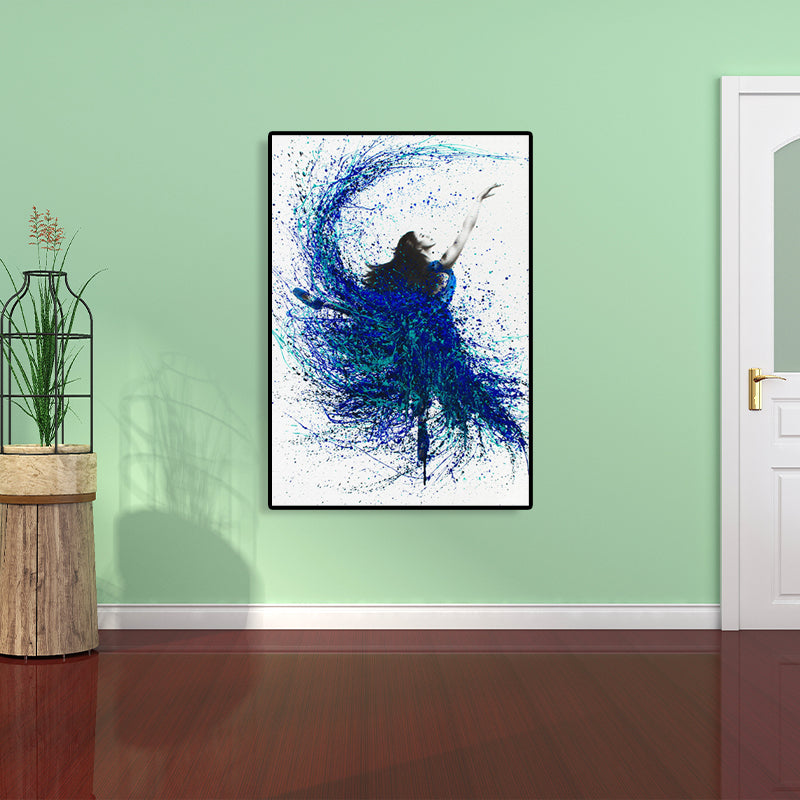 Mixed Media Dancing Girl Canvas Modern Textured Girls Bedroom Painting, Multiple Sizes Clearhalo 'Art Gallery' 'Canvas Art' 'Contemporary Art Gallery' 'Modern' Arts' 1765456