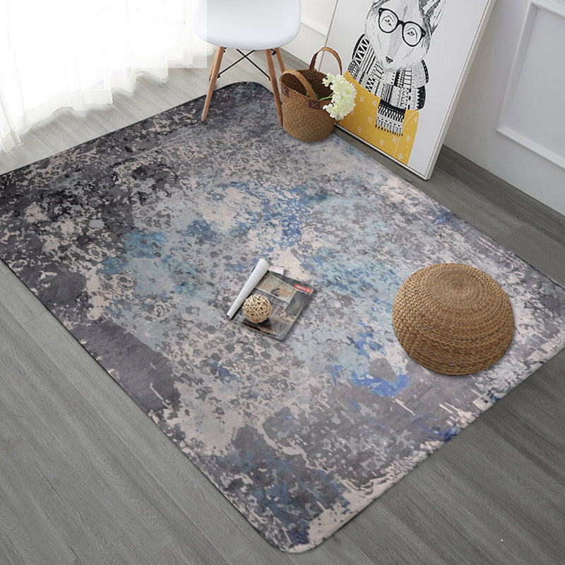Creative Abstract Rug Multicolor Industrial Rug Polyester Pet Friendly  Non-Slip Backing Washable Area Rug for Living Room - Clearhalo
