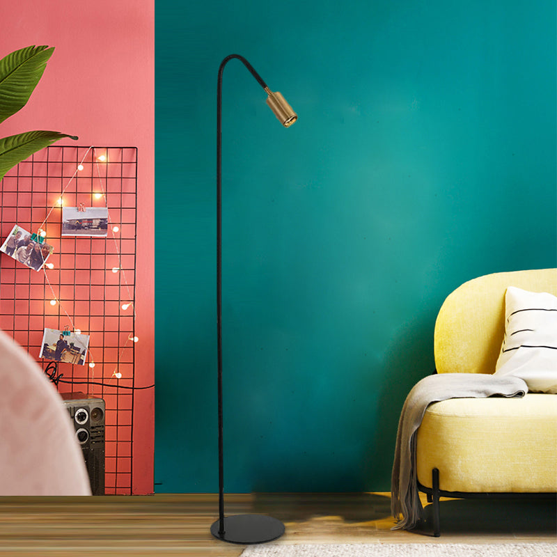 Minimal Tubular Standing Floor Light Metal 1 Head Living Room Floor