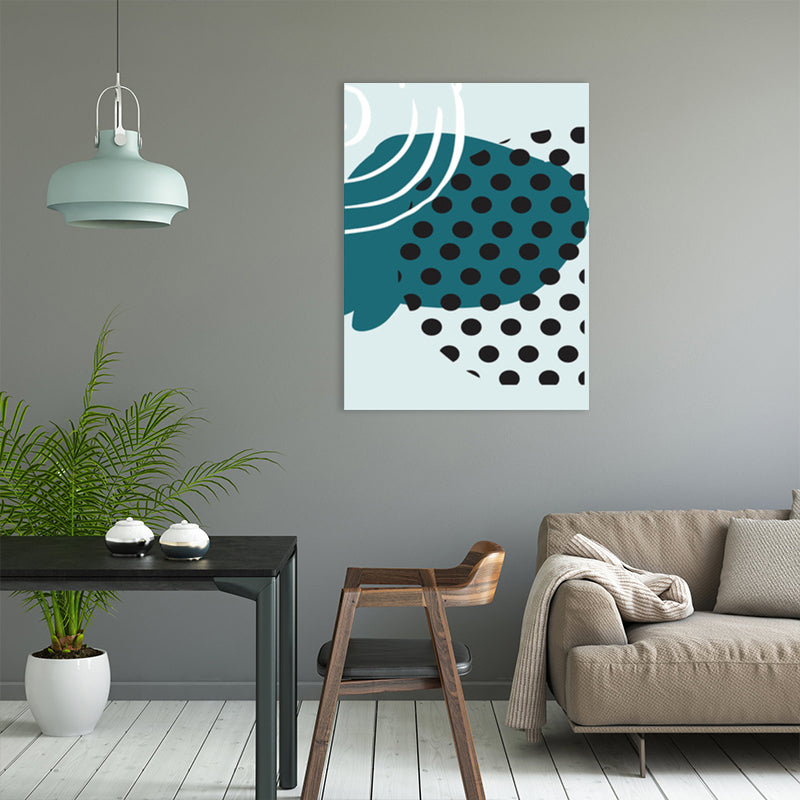 Polka Dot Canvas Print Nordic Aesthetics Geometry Wall Art Decor in Pastel Color Green Clearhalo 'Arts' 'Canvas Art' 1783000